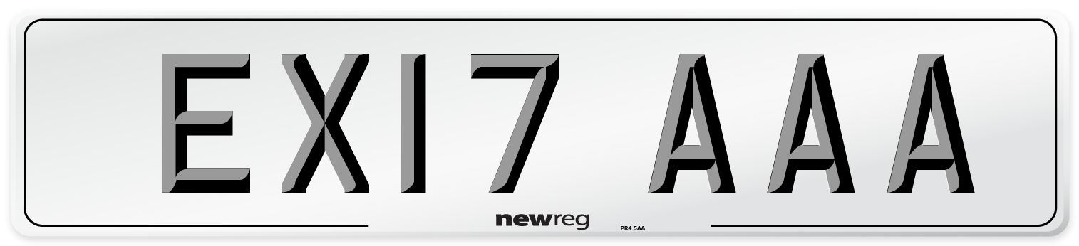 EX17 AAA Number Plate from New Reg
